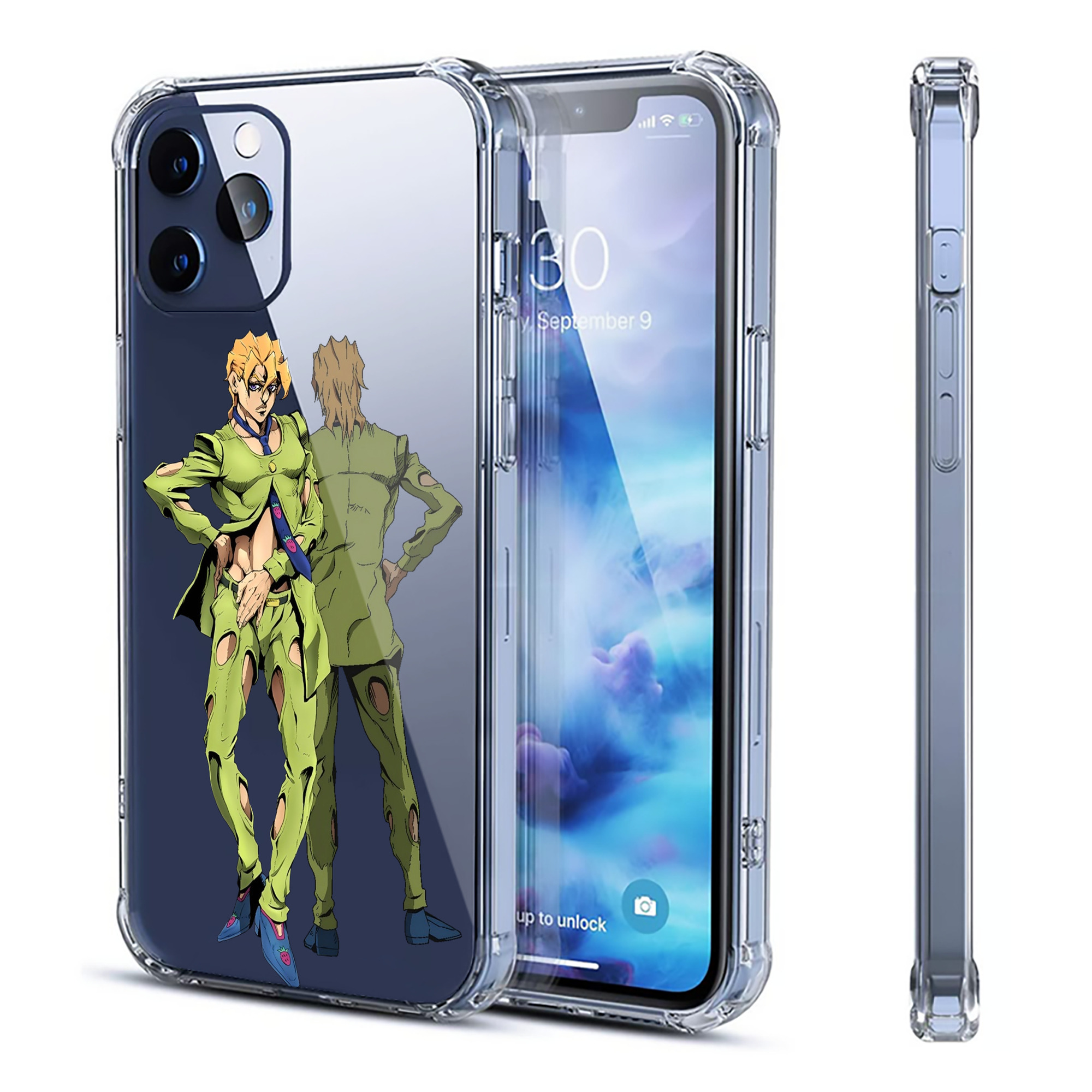 （画像用） ジョジョの奇妙な冒険 パンナコッタ?フー JoJo's Bizarre Adventure Pannacotta Fugo 【iPhone 12シリーズ対応】透明スマホケース（クリアソフトケース）